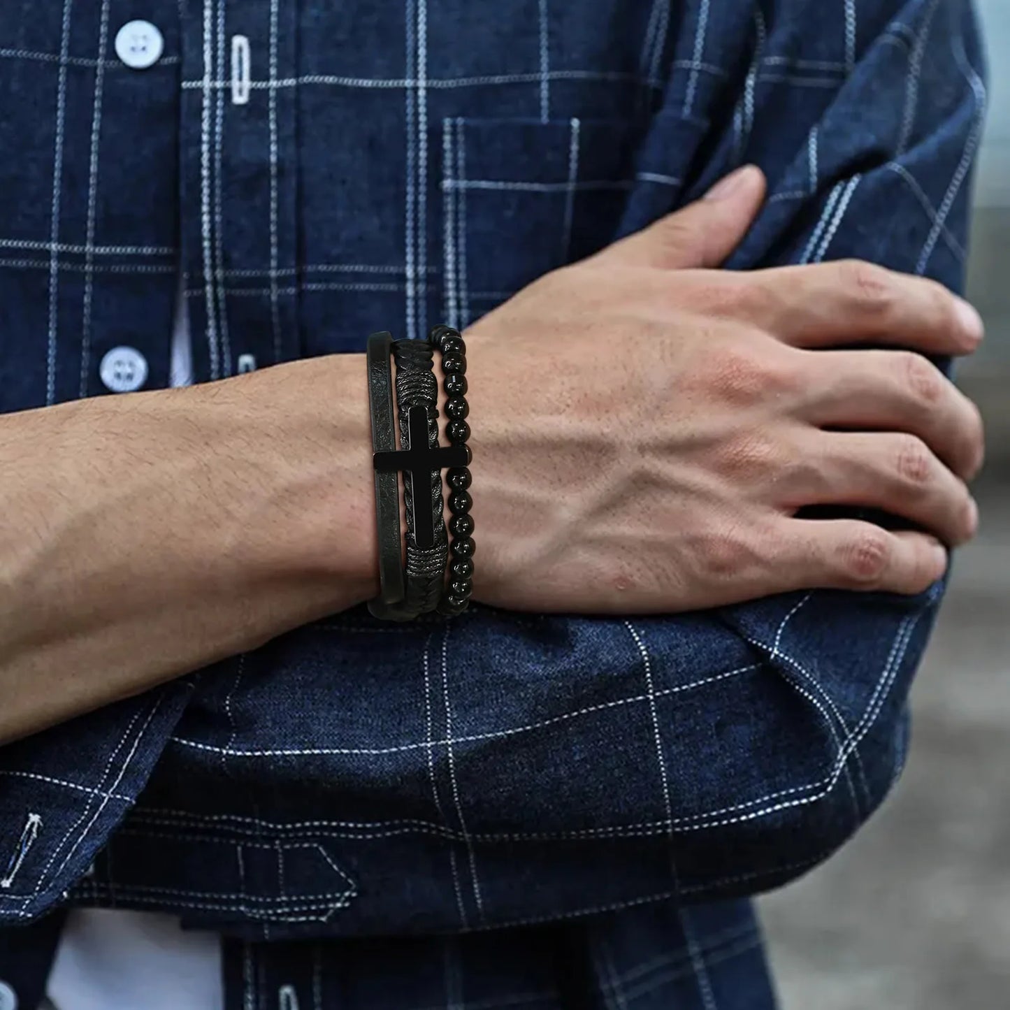 Pulseira Dark Man em Couro