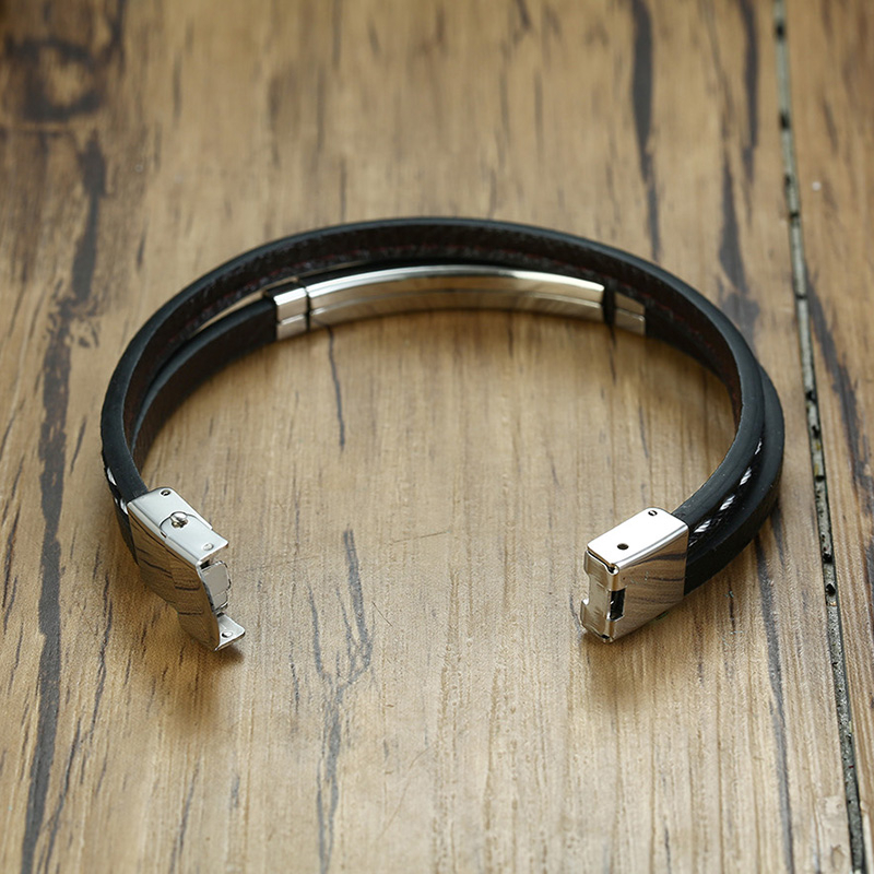 Pulseira de Couro Masculina